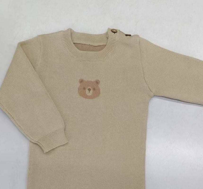 Bear Jacquard Jumpsuit