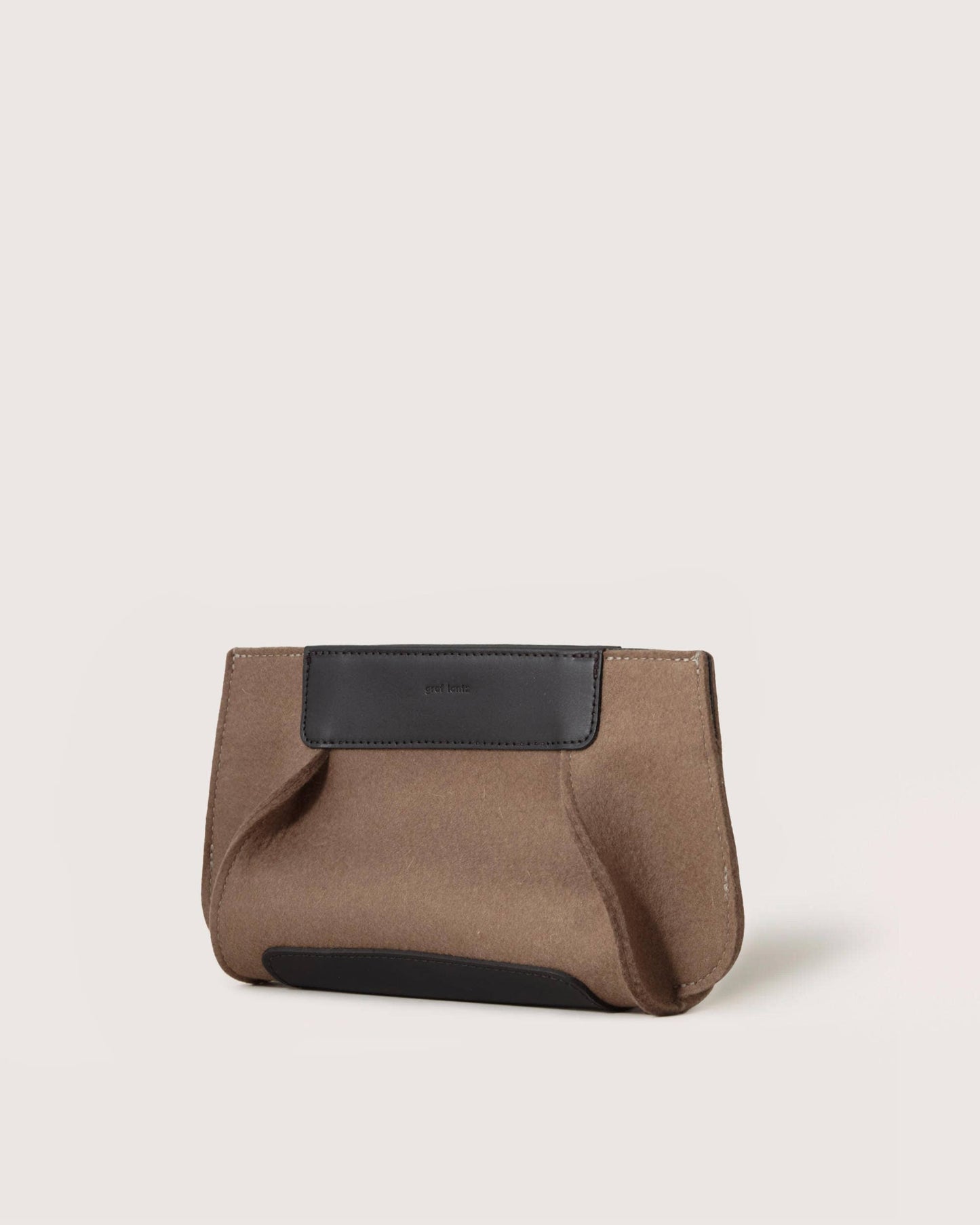 Frankie Merino Wool Clutch - Cumin Black