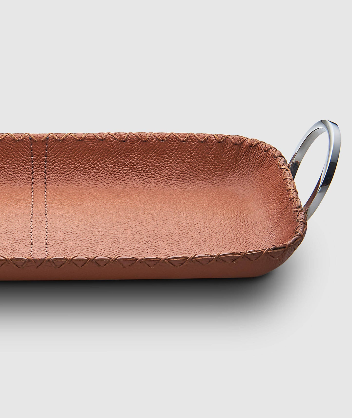 Durango Brown Leather Rectangle Tray