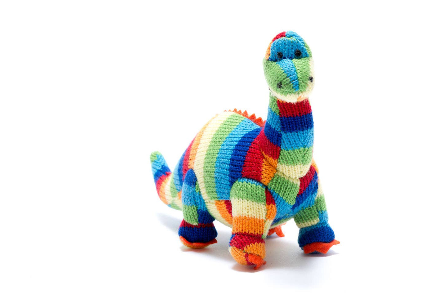 Knitted Diplodocus Dinosaur Baby Rattle