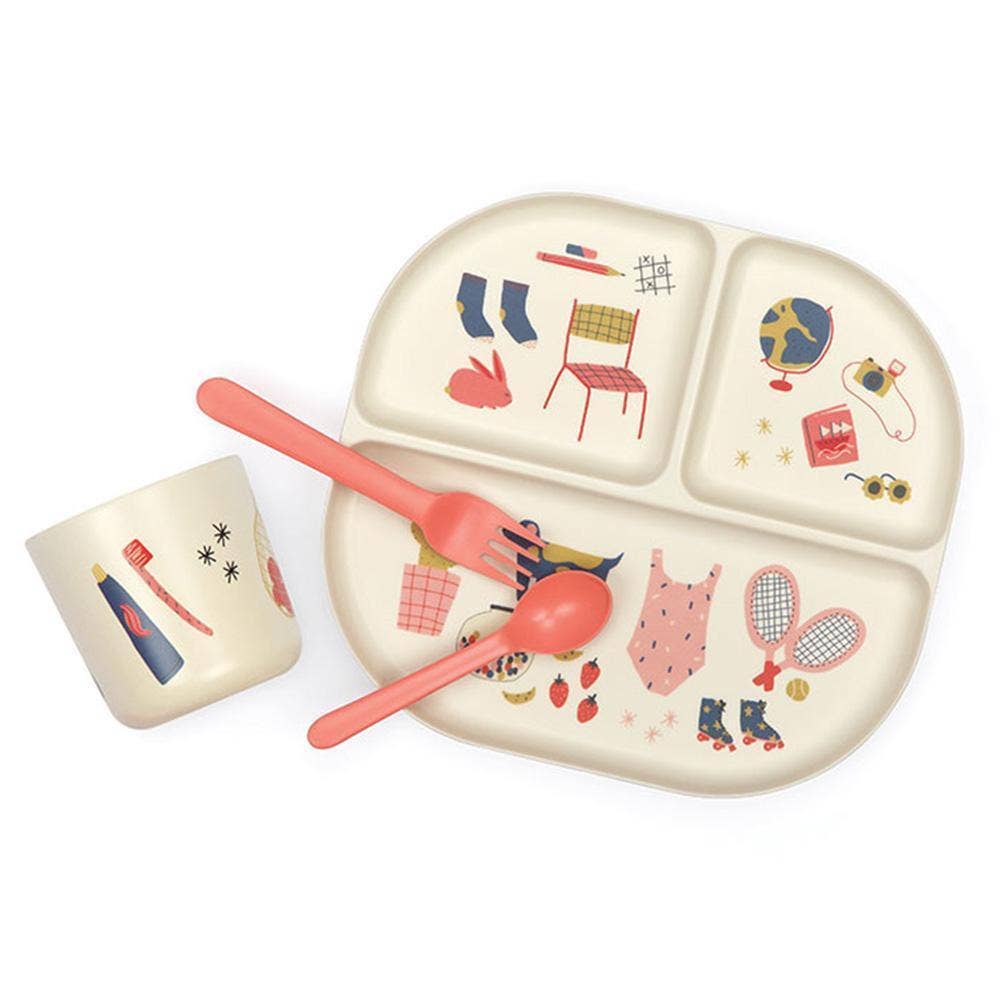 Bambino Kid Dinner Set Coral