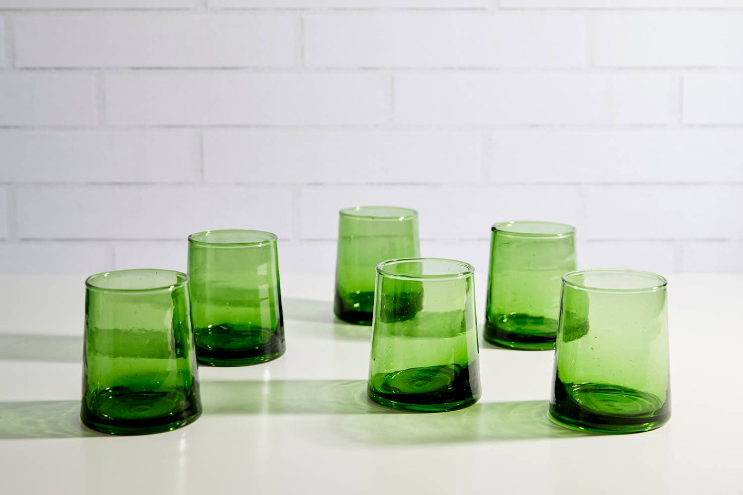 Green cone glassware