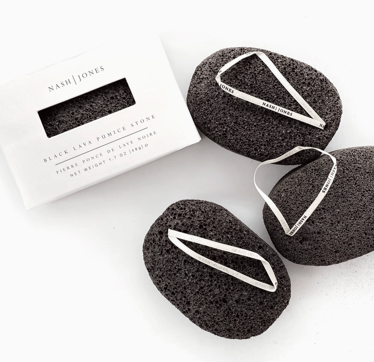 Black lava pumice stone
