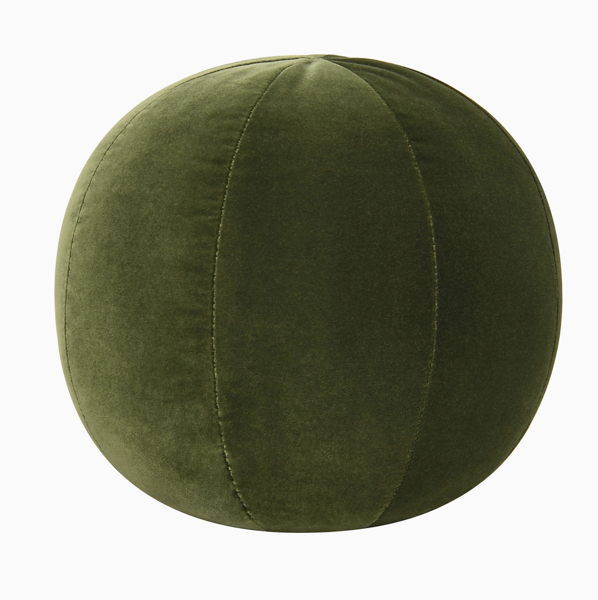 Round Sphere Accent Ball Throw Pillow, green velvet or white