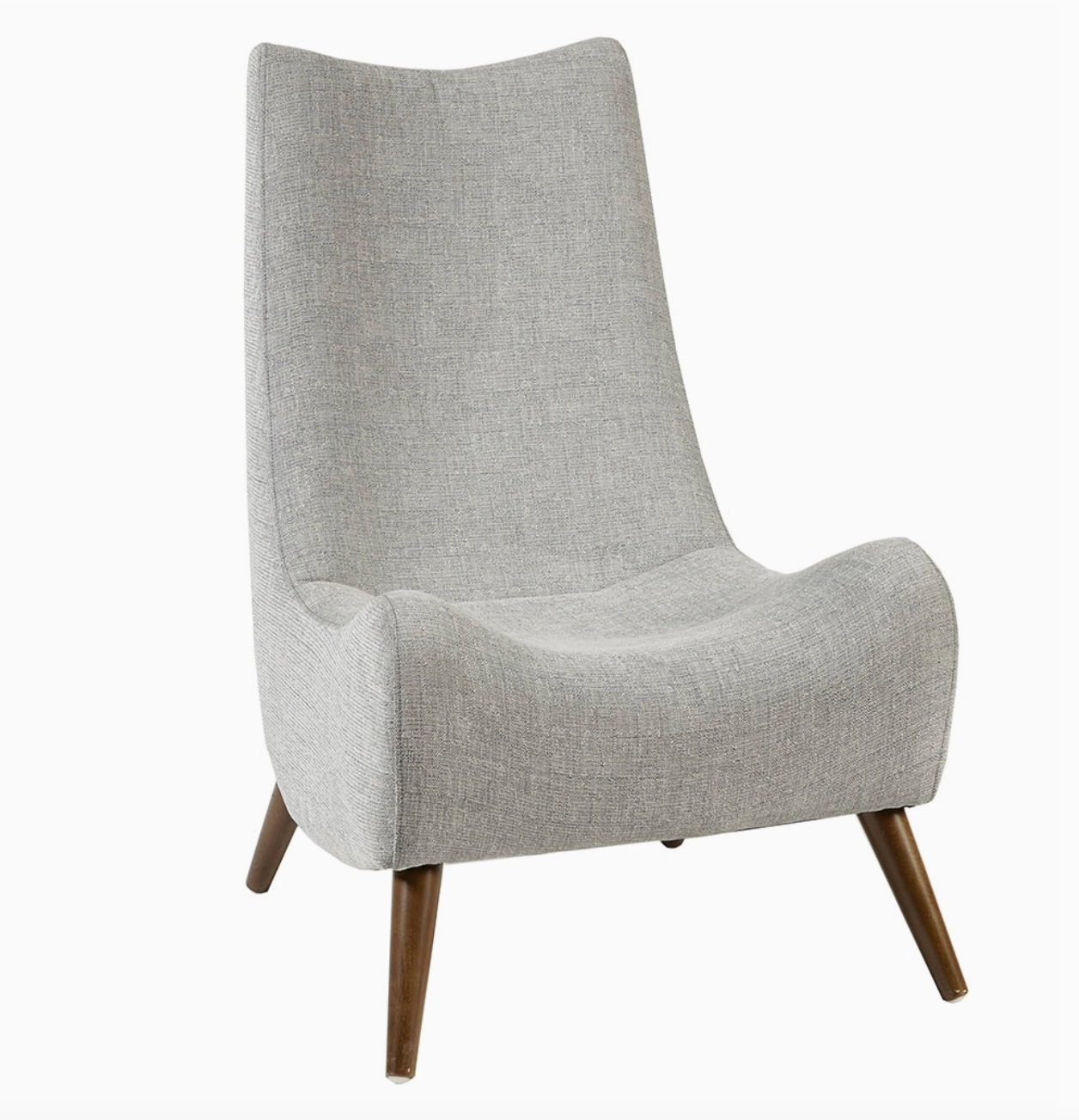 Transitional Grey Armless Modern Accent Chair