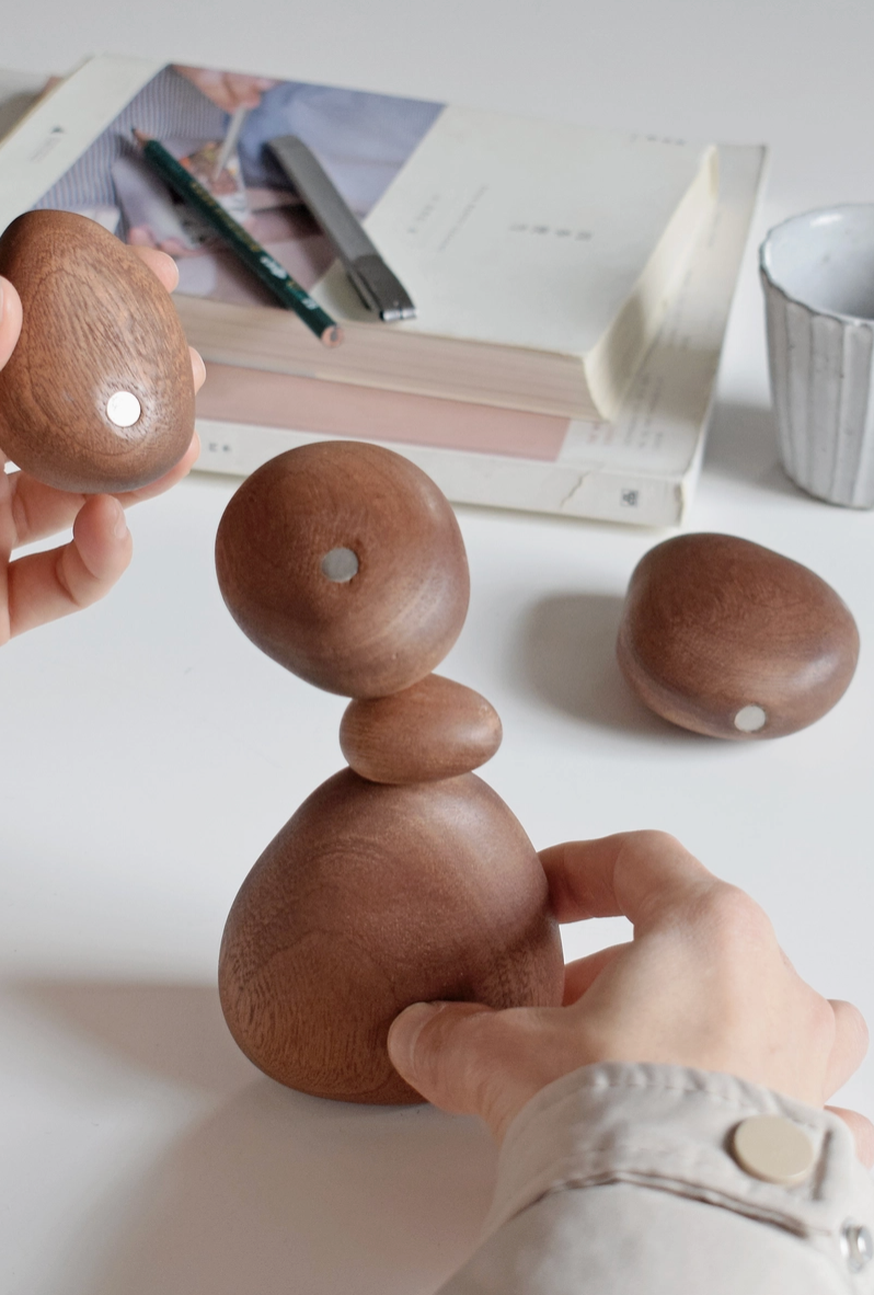 Sapele Wood Balance Stones