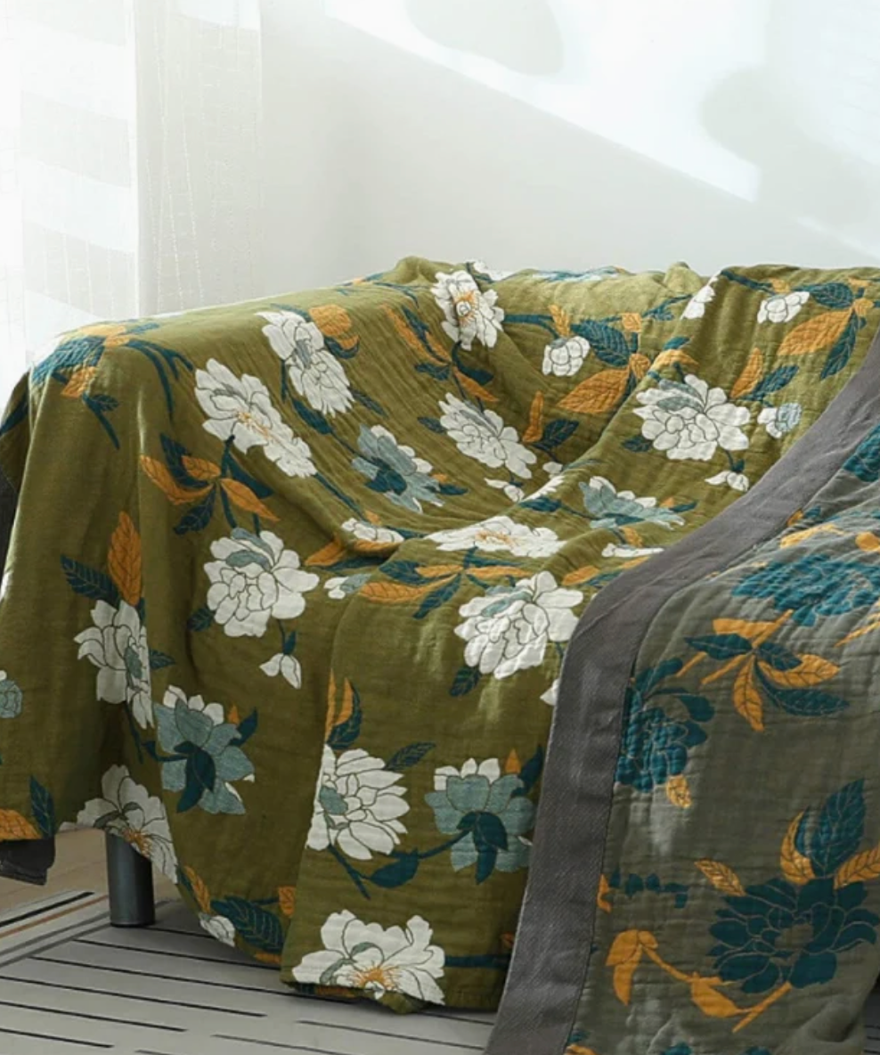 Reversible Nordic Floral Quilt