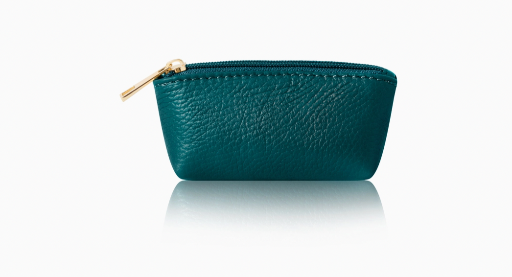 Handmade Italian Leather Coin Purse-Teal
