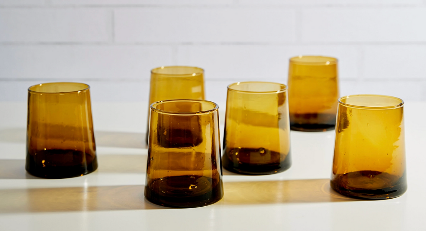 Moroccan Cone Glassware Small - Amber
