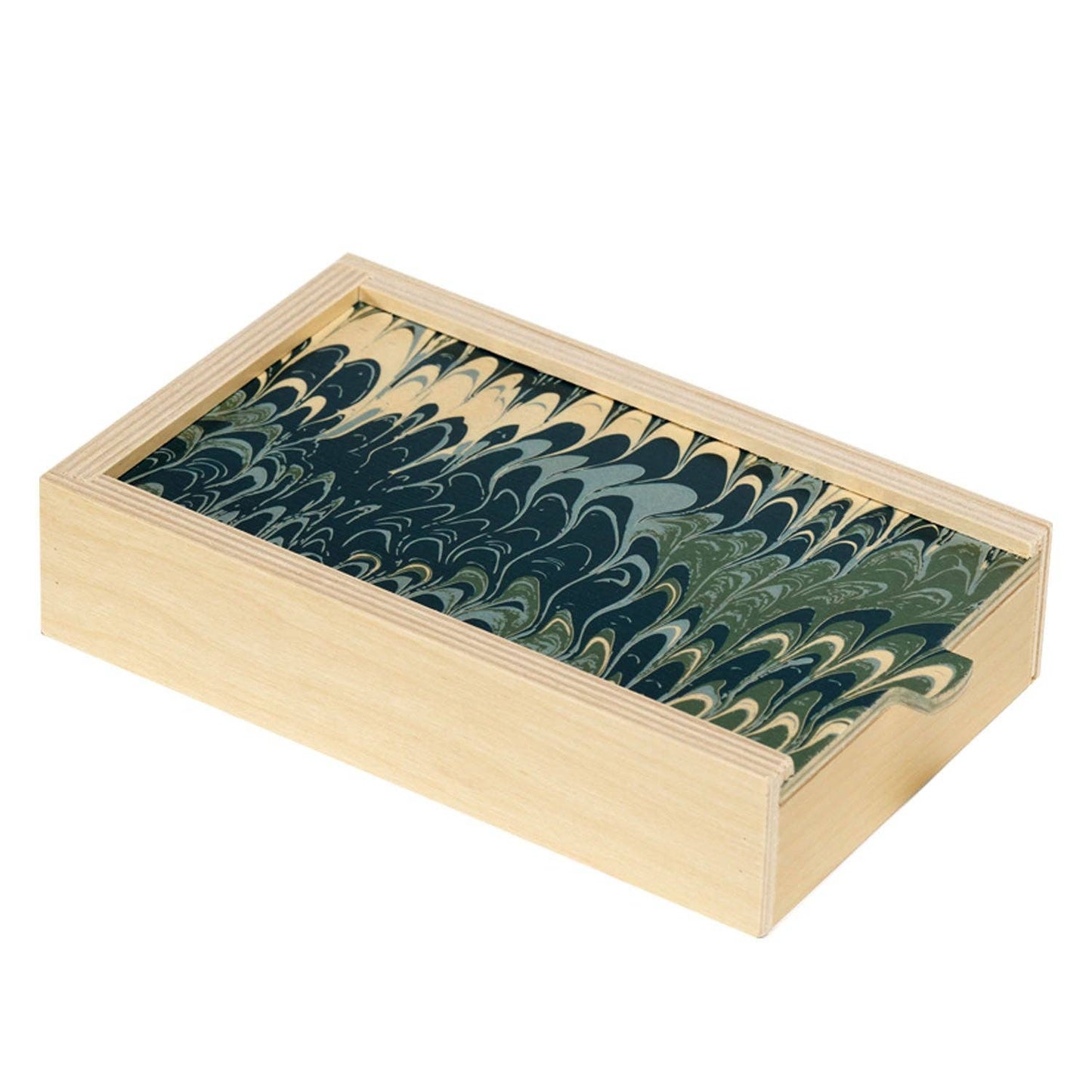 Marble Green Domino Set