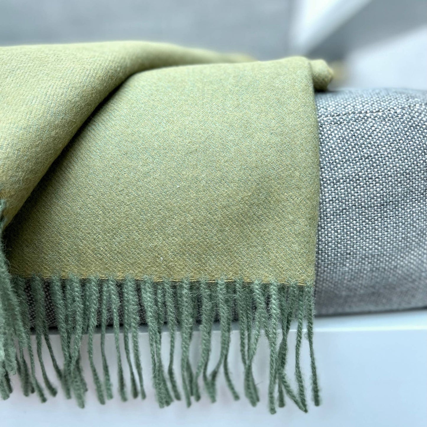 100% Baby Alpaca Throw - Tea Leaf