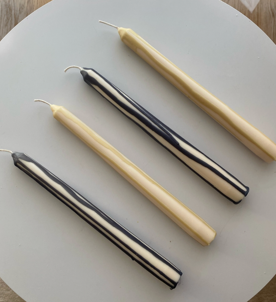 Handmade taper candle