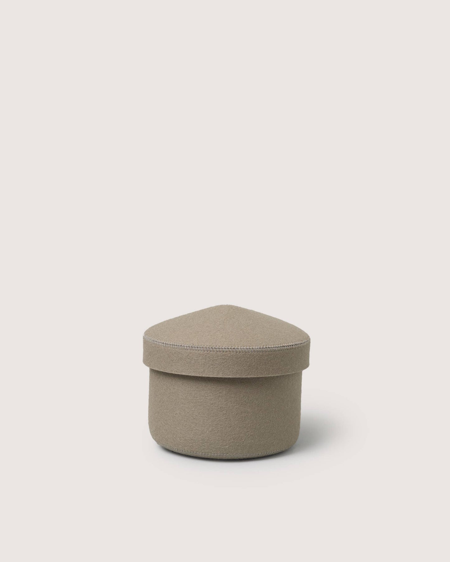 Merino Wool Small Bin w/ Lid - Clay