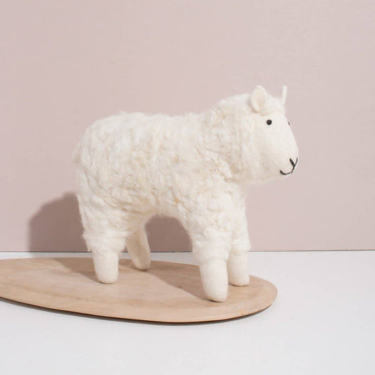 Hand Felted White Sheep | Large