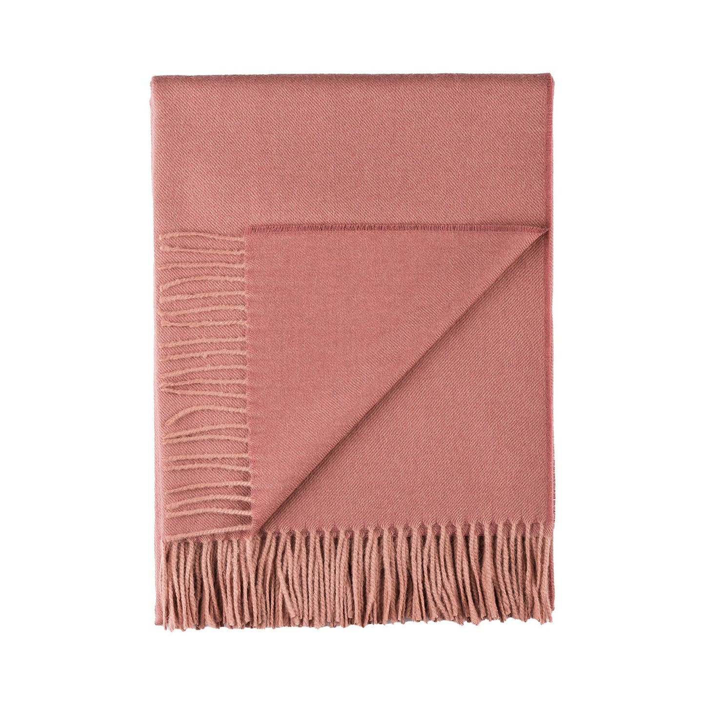 100% Baby Alpaca Throw - Persimmon