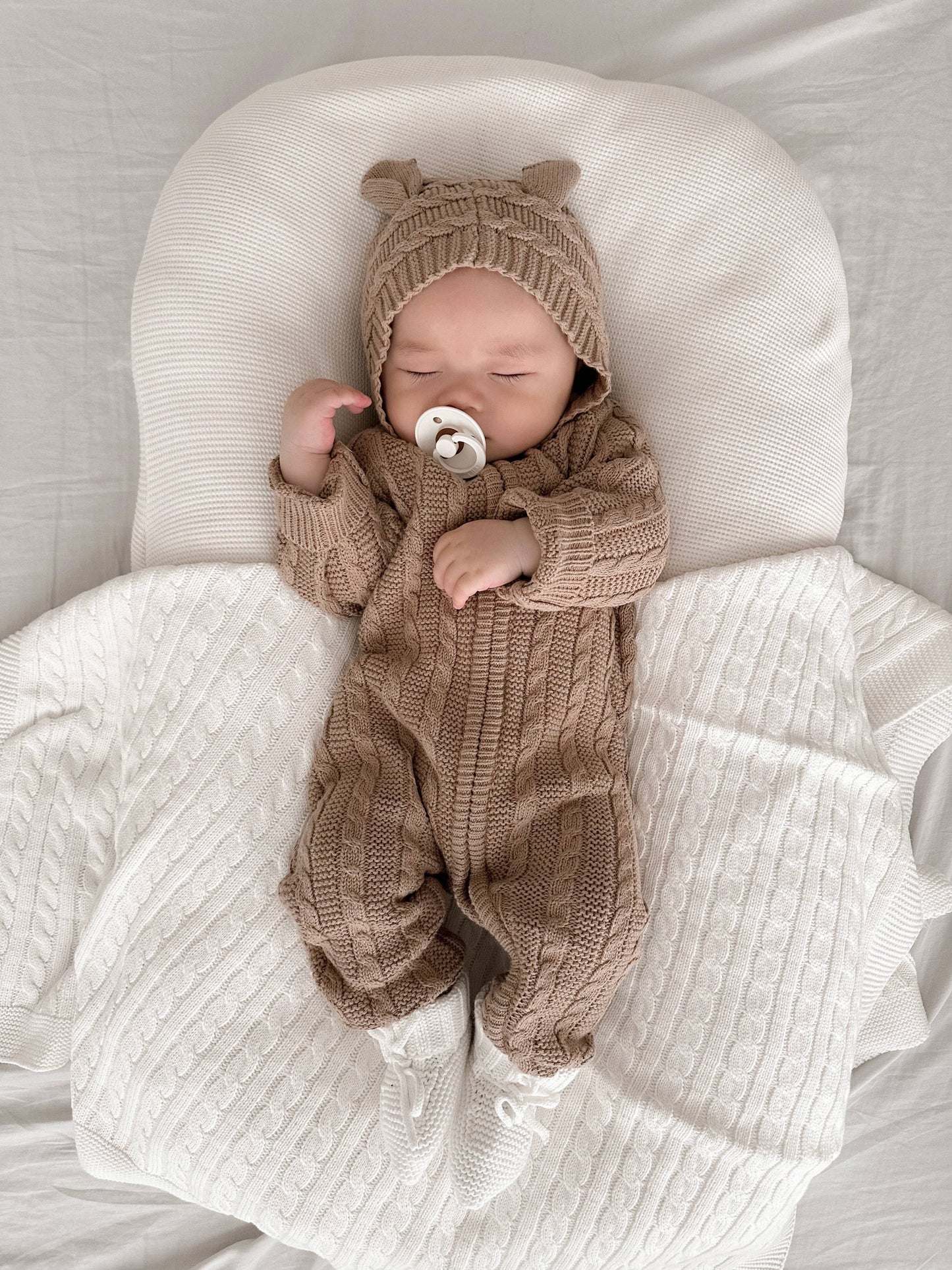 Baby Bear Jumpsuit - Acorn