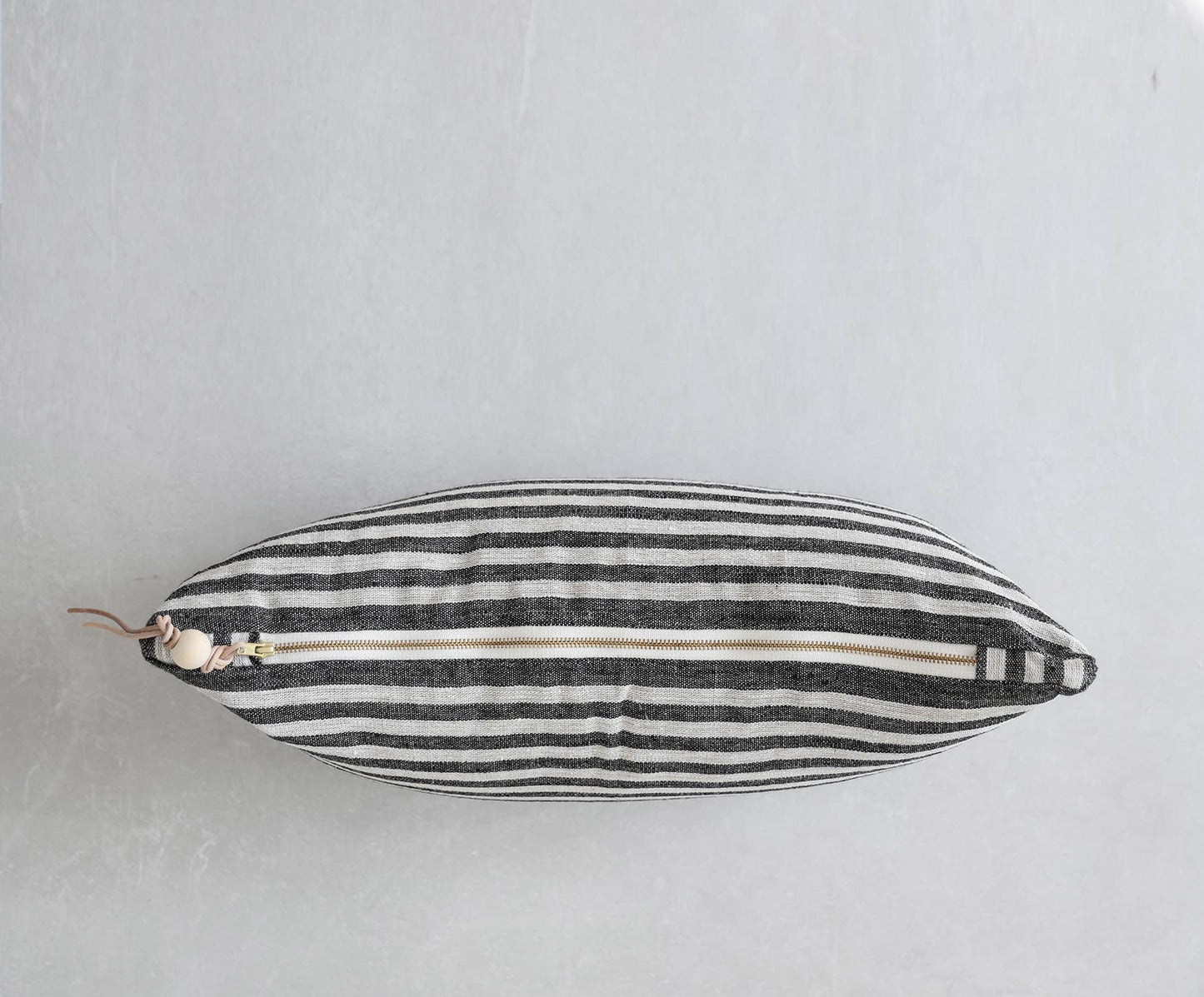 The Stripe Lumbar Pillow - Heavy Linen