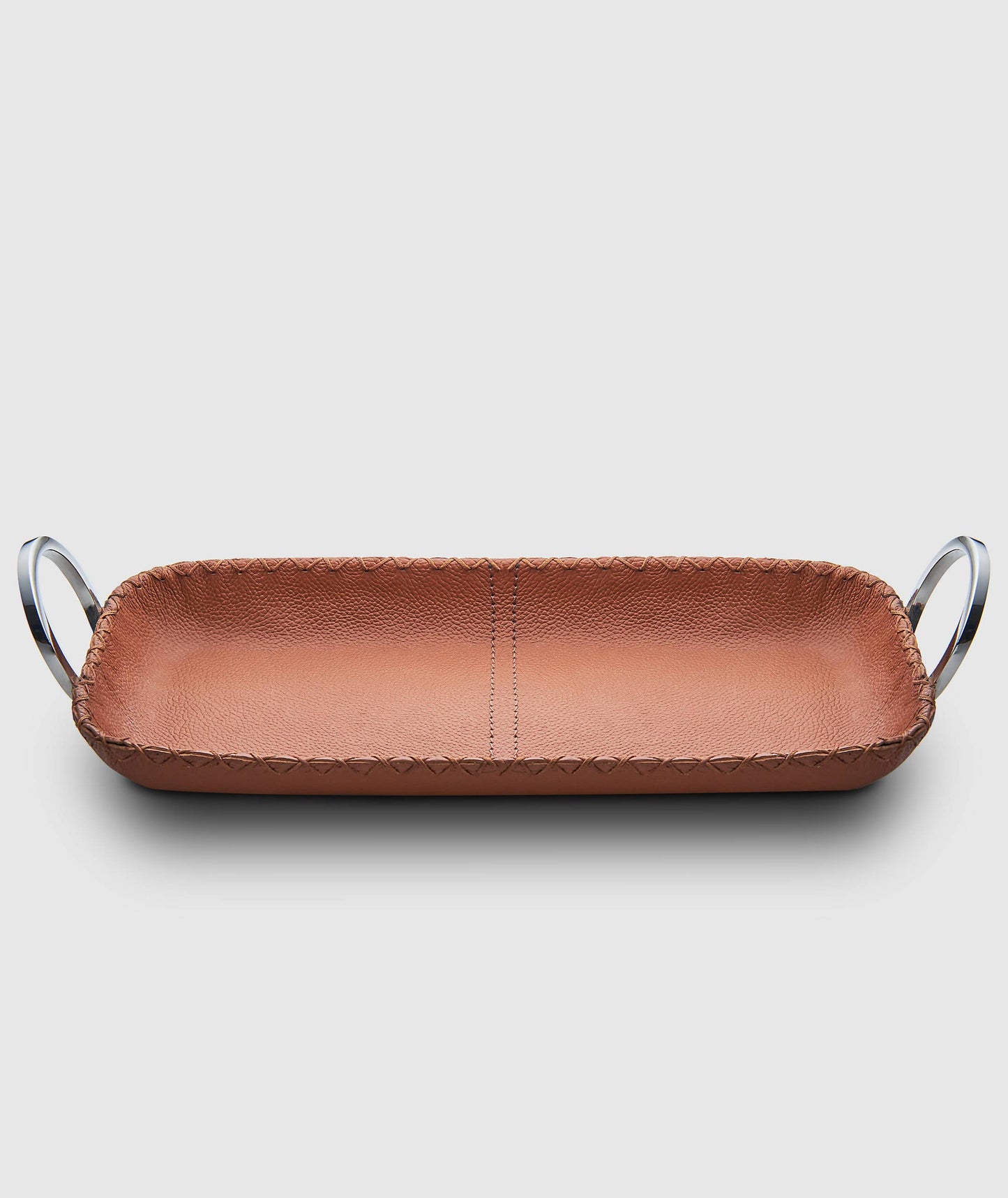 Durango Brown Leather Rectangle Tray