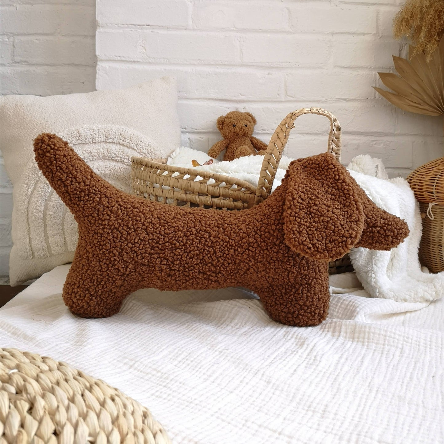 Dachshund Dog Plush Throw Pillow