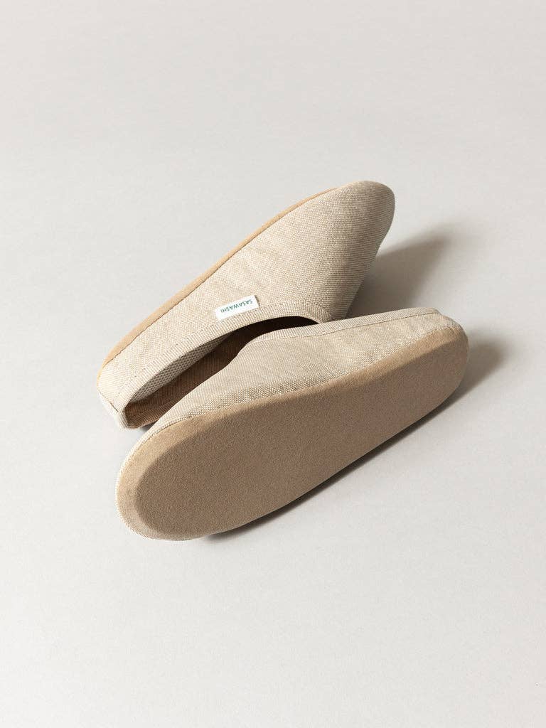 Sasawashi Room Shoes, Beige