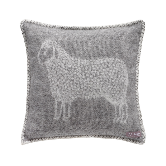 Sheep Soft Grey Pure Wool Cushion Cover