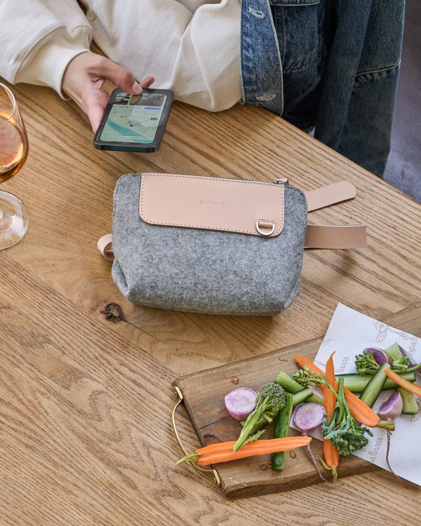 Bedford Merino Wool Belt Bag in Granite