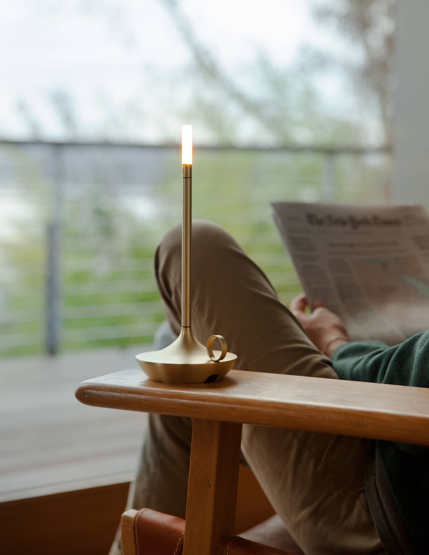 Wick Portable Rechargeable Candle Lamp