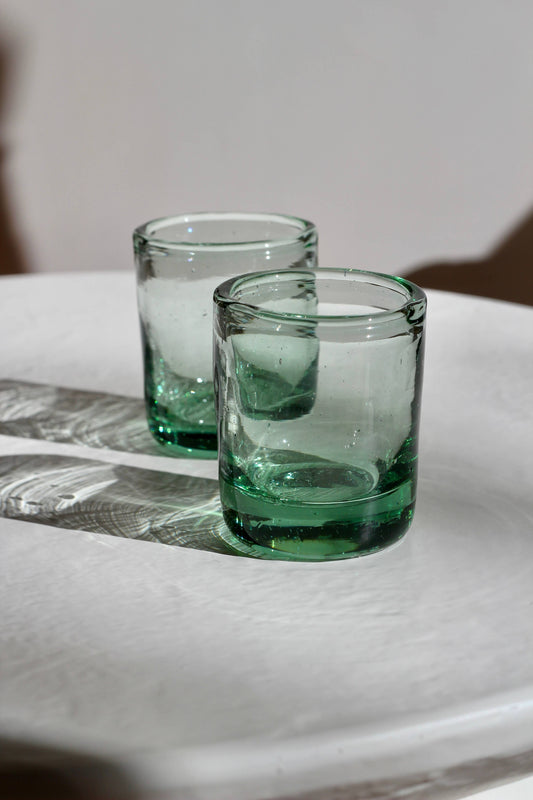 Mini Tumbler, handblown, seaglass