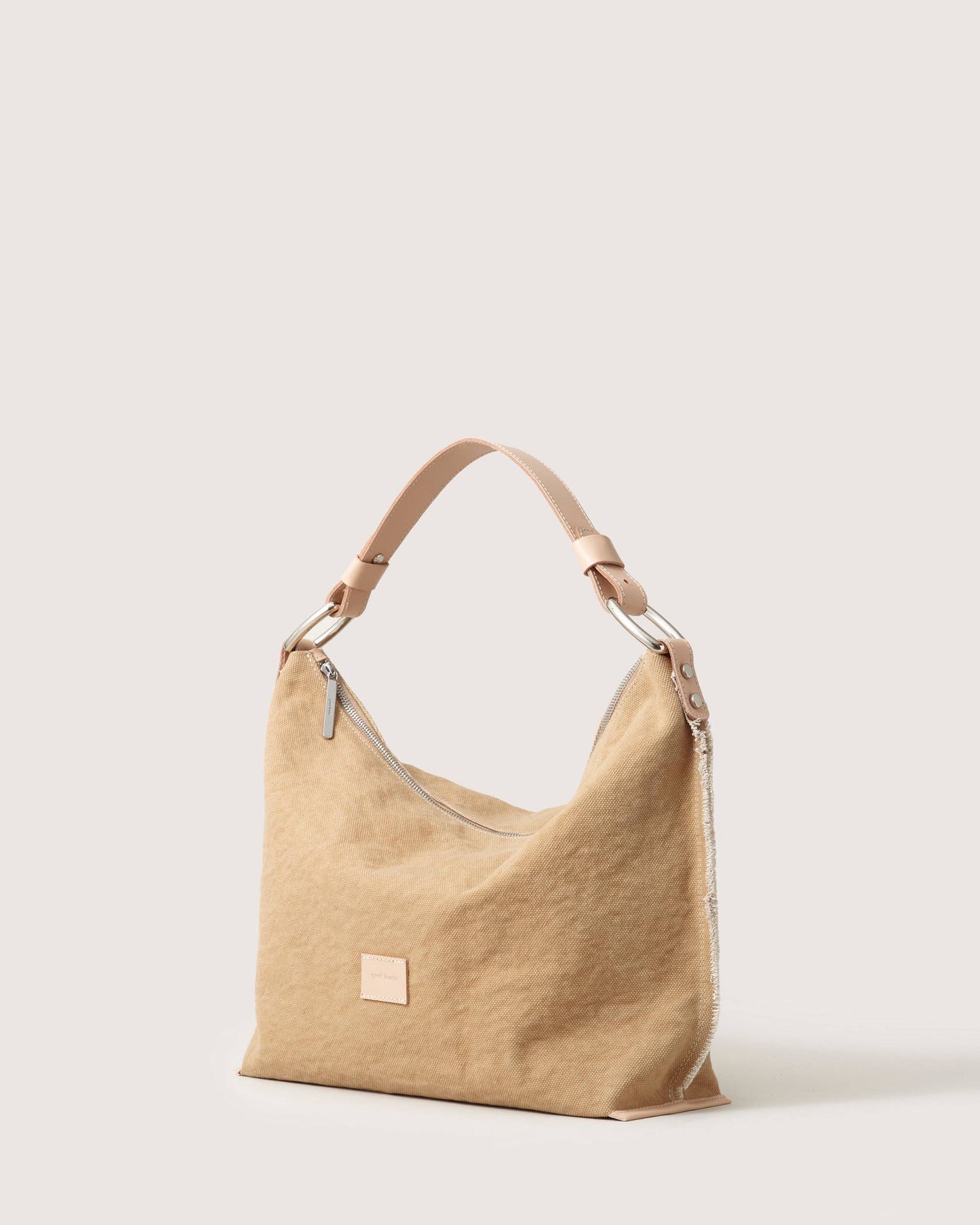 Hana Canvas Hobo Bag in Sand