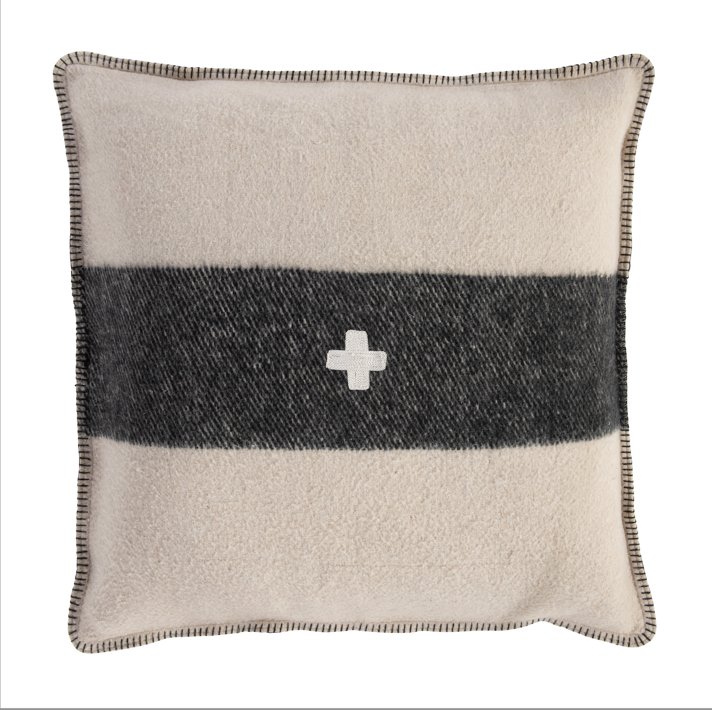 Swiss Army Pillow 28X28 Cream/Black