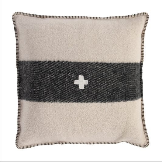 Swiss Army Pillow 28X28 Cream/Black
