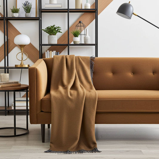 100% Baby Alpaca Throw - Tapenade