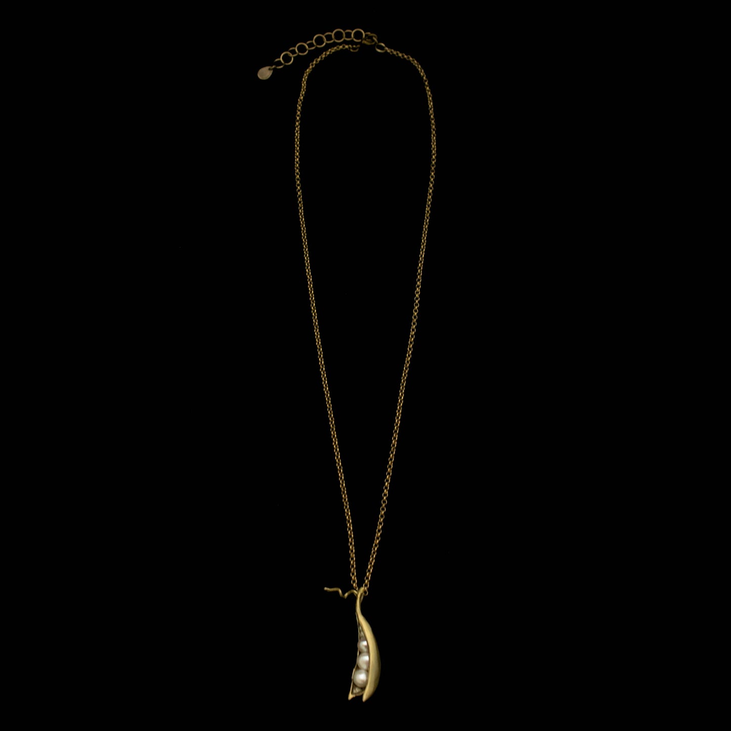 Pea Pod 3 Pearl Pendant - 18" Adj.