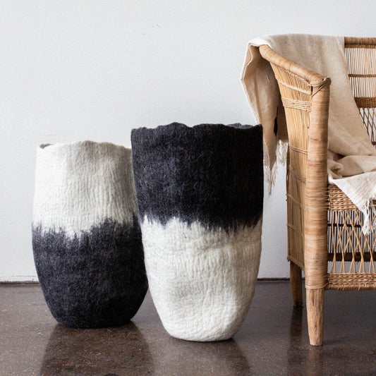 Hand-Felted Floor Vase
