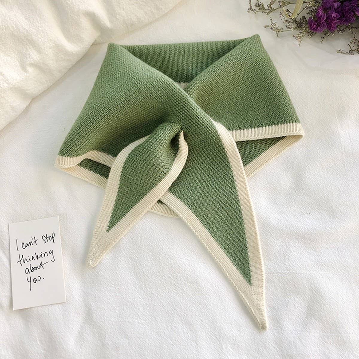 Knit Triangle Scarf