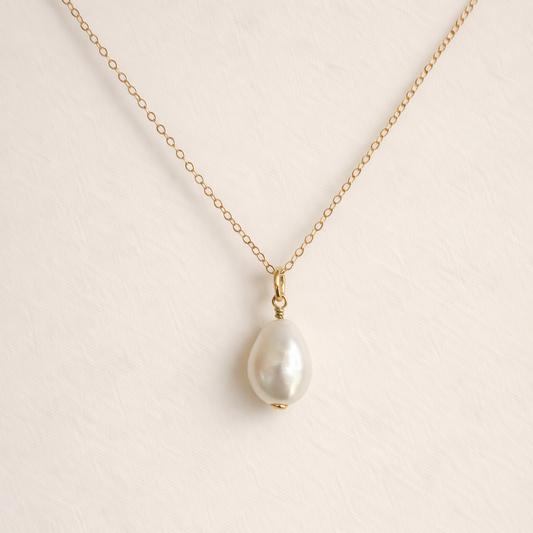 Baroque Pearl Necklace | Gold Fill