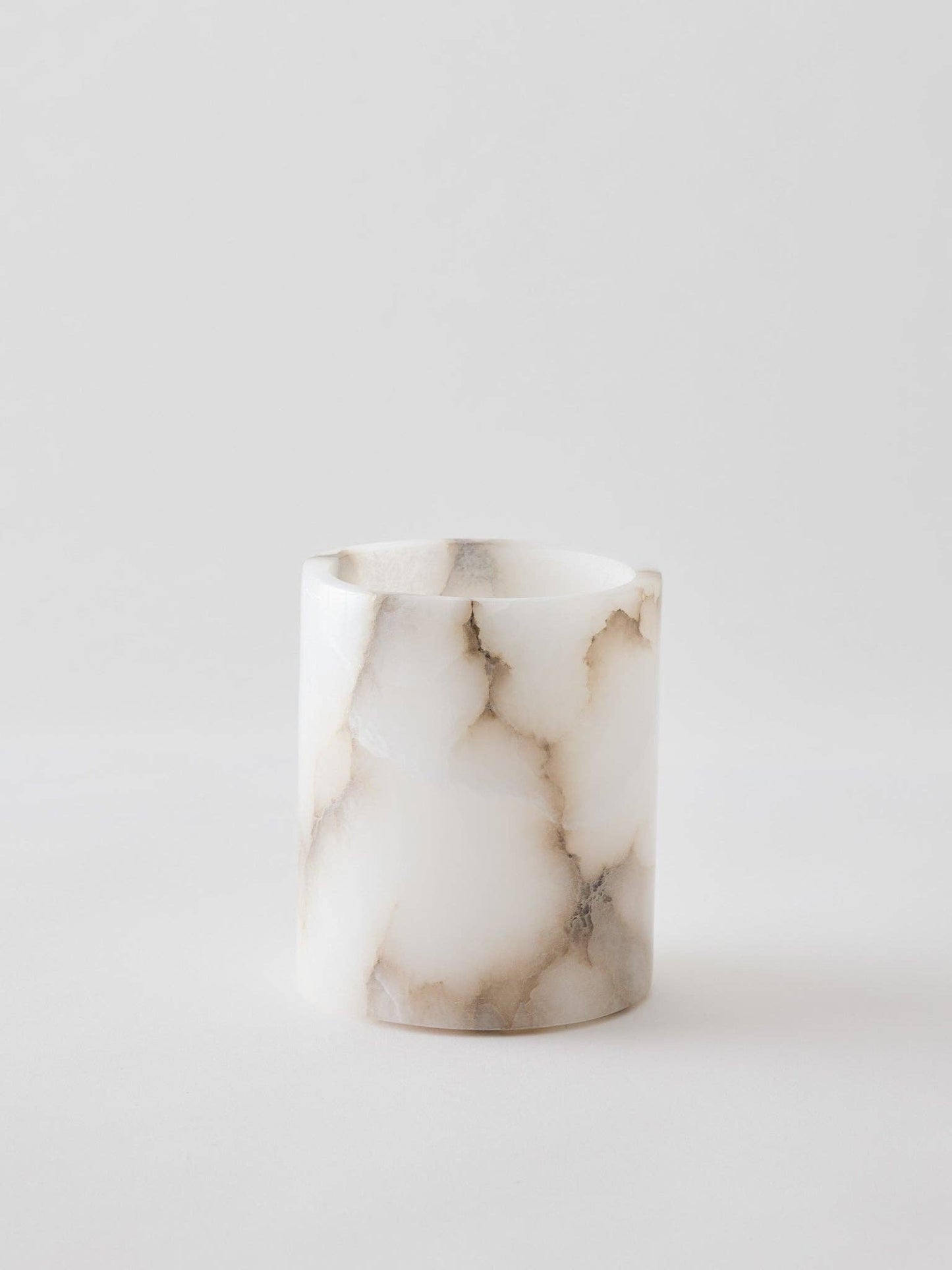 Alabaster candle holder