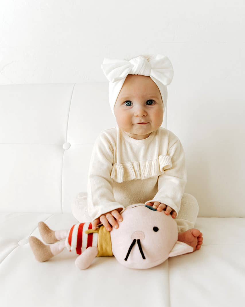 Remi Cat- Organic Fine Knit Baby Toy