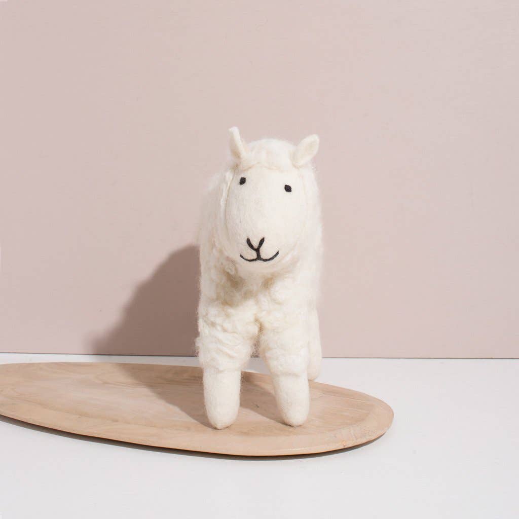 Hand Felted White Sheep | Large