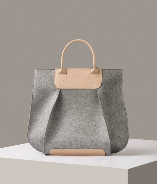 Merino Wool tote in Granite