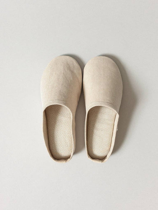 Sasawashi Room Shoes, Beige