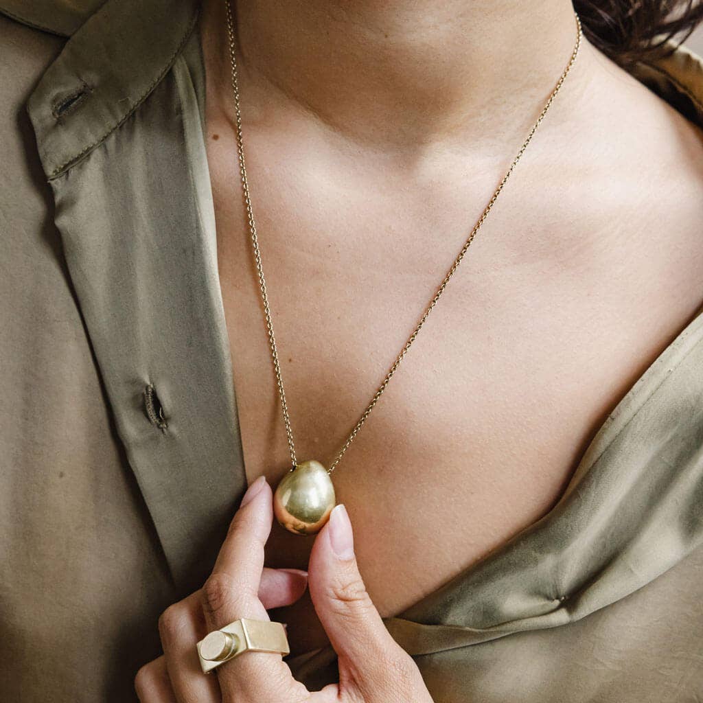 Pod Necklace | Brass