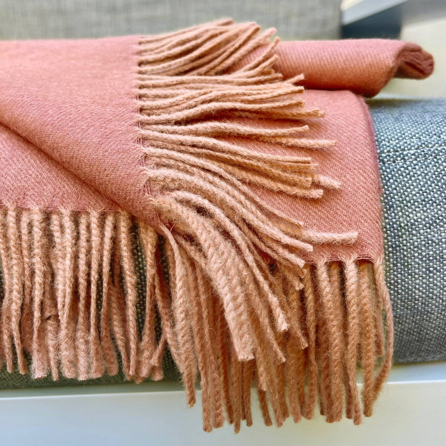 100% Baby Alpaca Scarf - Persimmon