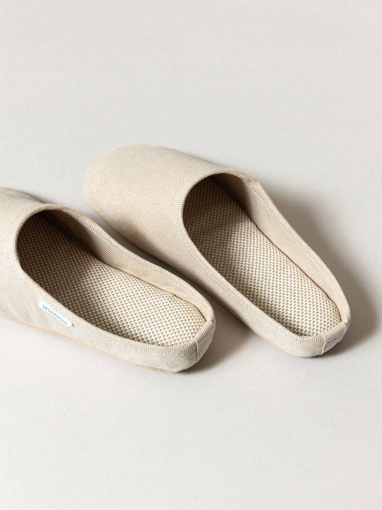 Sasawashi Room Shoes, Beige