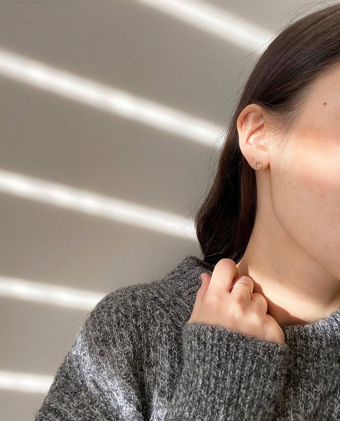 Margo Petite Circle Studs | Gold Fill