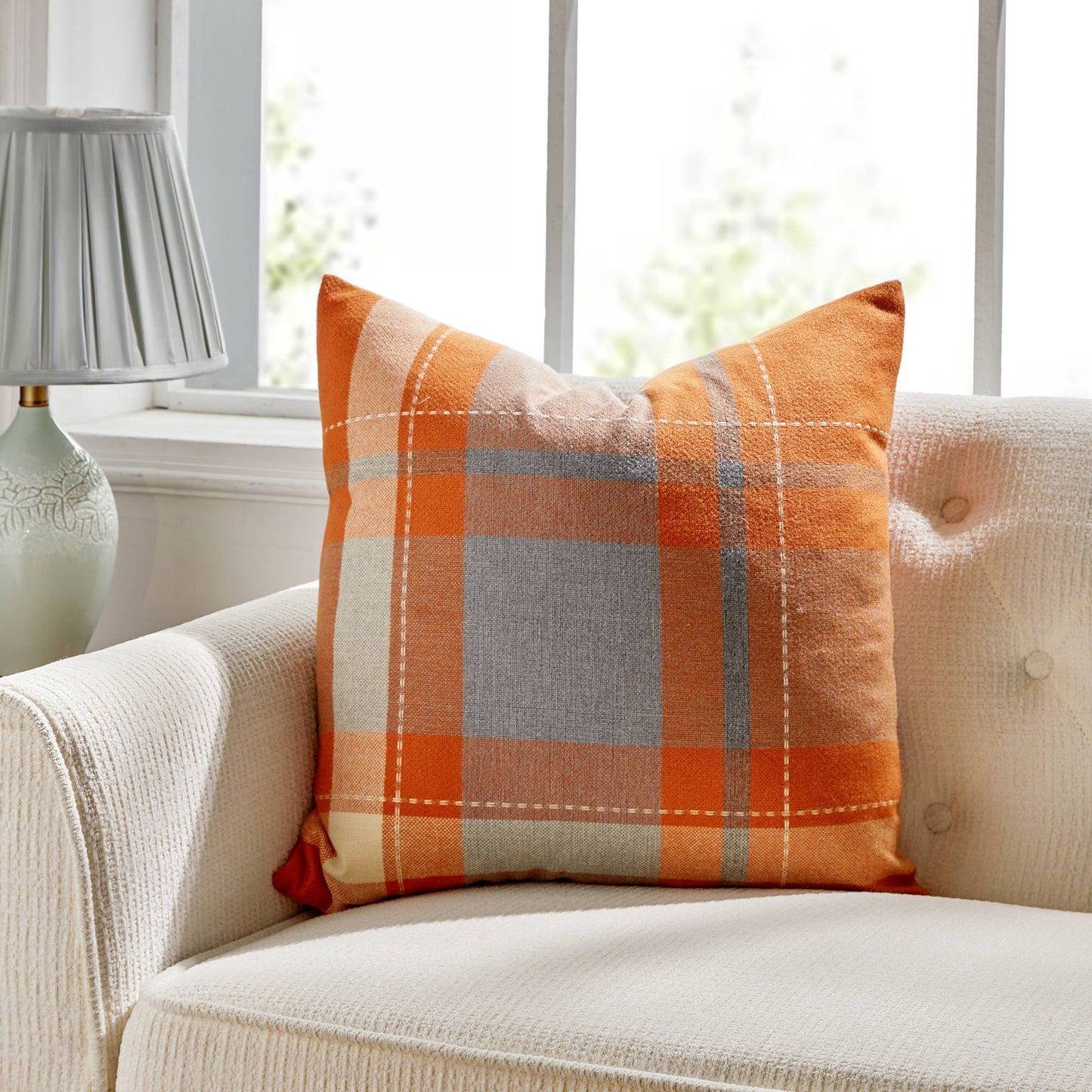 Manhattan Check Throw Pillow