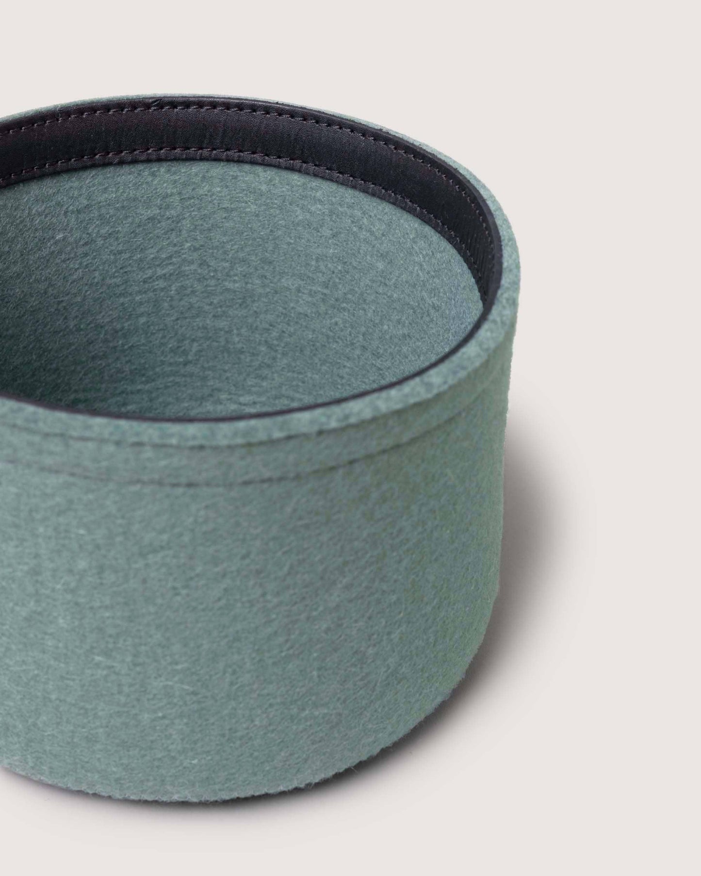 Merino Wool Small Bin w/ Lid - Spruce