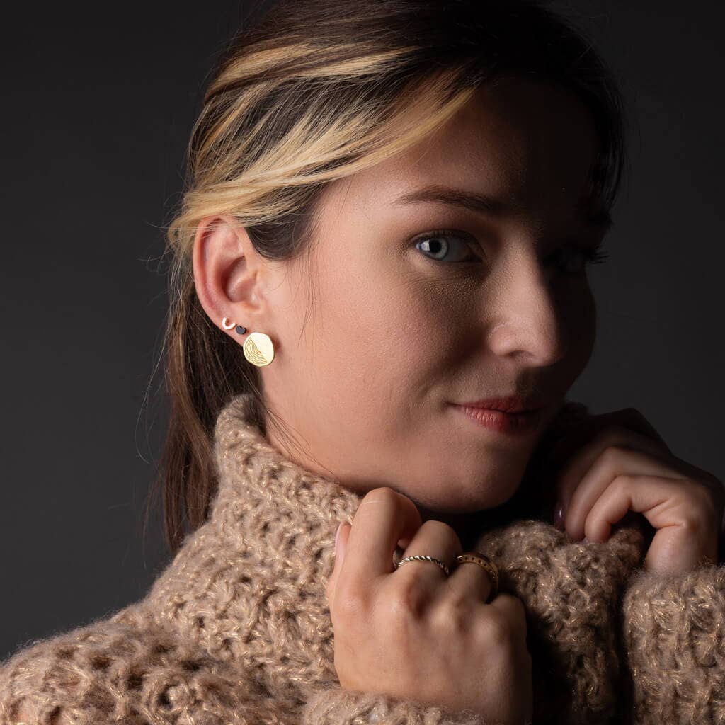 Timber Earrings | Brass