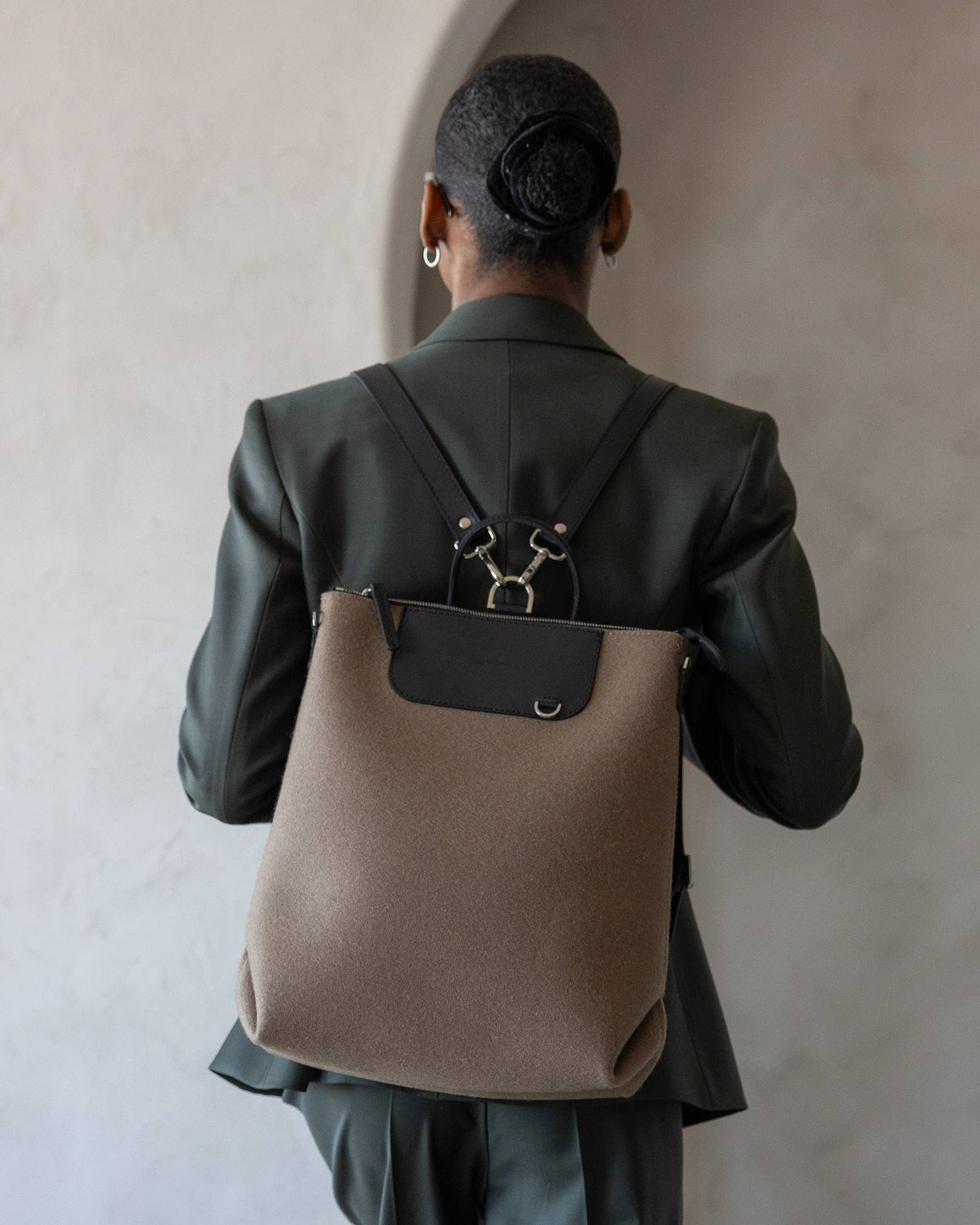 Bedford Merino Wool Backpack - Cumin Black