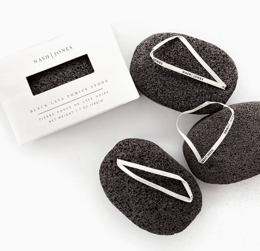 Black lava pumice stone